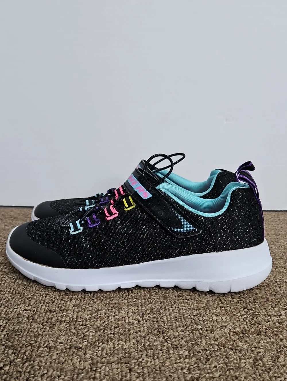 Skechers black glitter